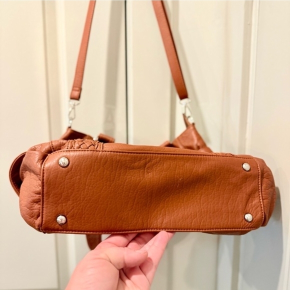 Women’s Tan Tote Bag with Decorative Cross - Picture 13 of 13